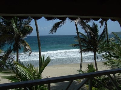 View from beachfront cottage