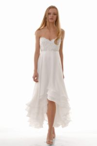 cotton open beach wedding dress