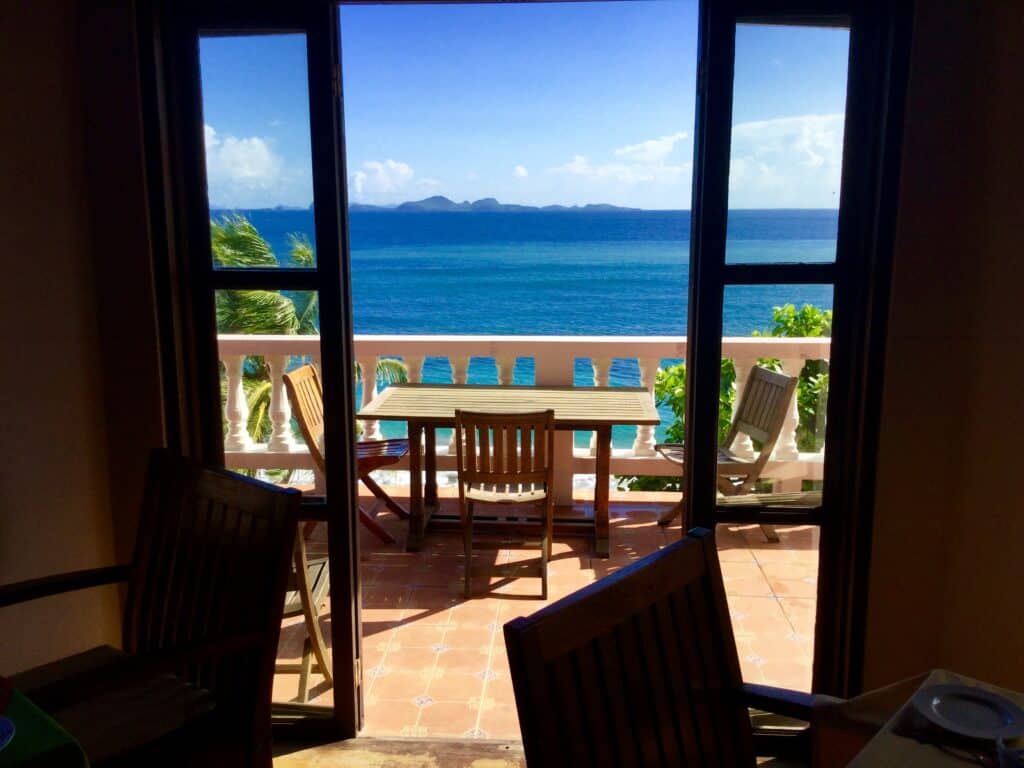 View from Petite Anse Restaurant